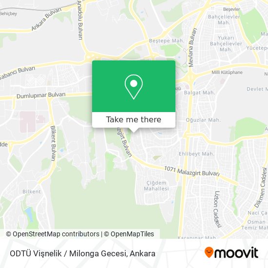 ODTÜ Vişnelik / Milonga Gecesi map