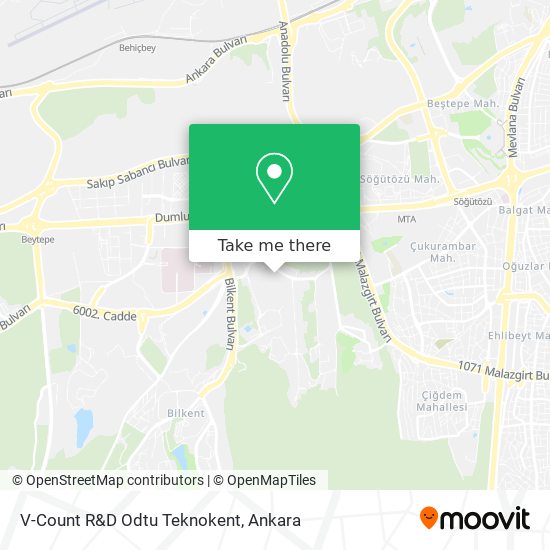 V-Count R&D Odtu Teknokent map