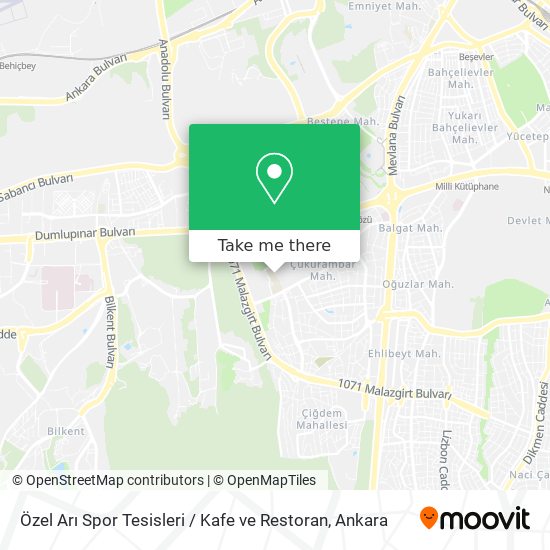 Özel Arı Spor Tesisleri / Kafe ve Restoran map