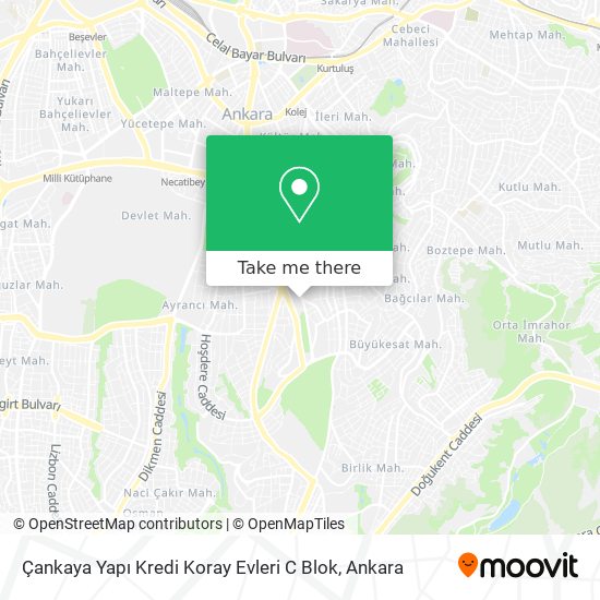 Çankaya Yapı Kredi Koray Evleri C Blok map
