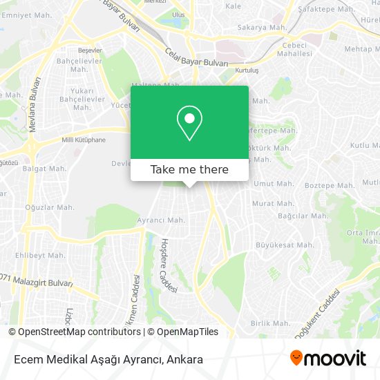 Ecem Medikal Aşağı Ayrancı map