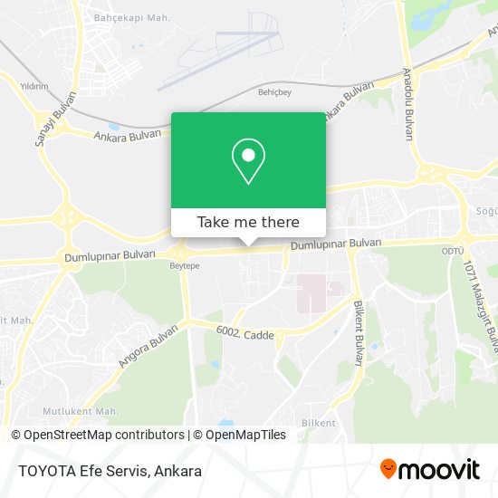 TOYOTA Efe Servis map