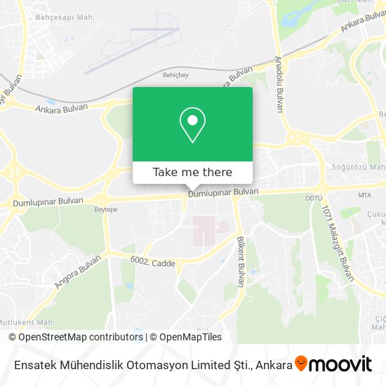 Ensatek Mühendislik Otomasyon Limited Şti. map