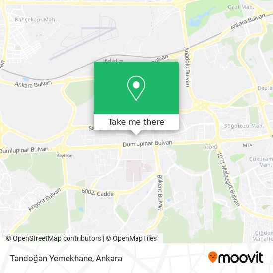 Tandoğan Yemekhane map