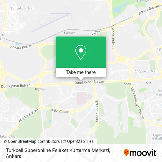Turkcell Superonline Felaket Kurtarma Merkezi map