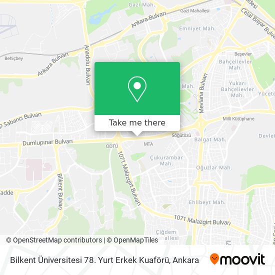 Bilkent Üniversitesi 78. Yurt Erkek Kuaförü map