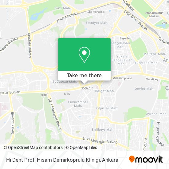 Hi Dent Prof. Hisam Demirkoprulu Klinigi map