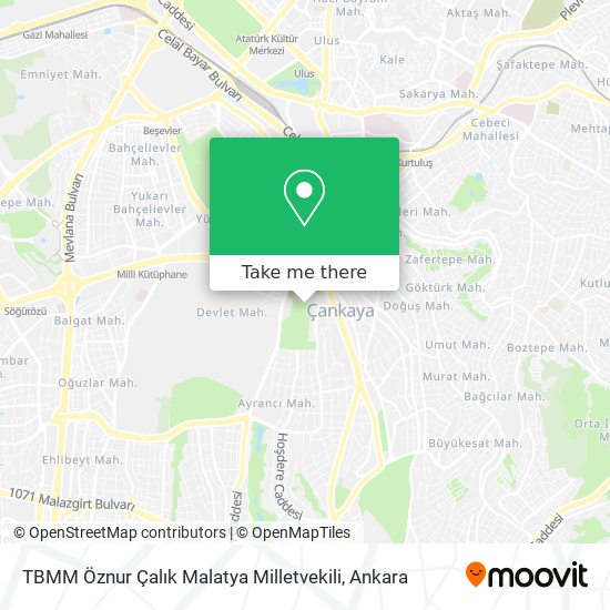 TBMM Öznur Çalık Malatya Milletvekili map