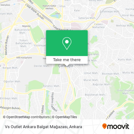Vs Outlet Ankara Balgat Mağazası map