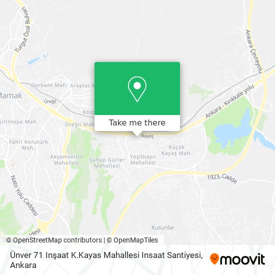 Ünver 71 Inşaat K.Kayas Mahallesi Insaat Santiyesi map