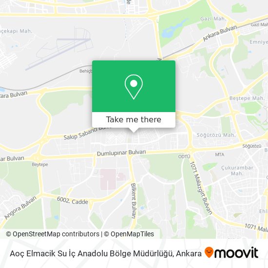 Aoç Elmacik Su İç Anadolu Bölge Müdürlüğü map