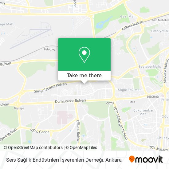 Seis Sağlık Endüstrileri İşverenleri Derneği map