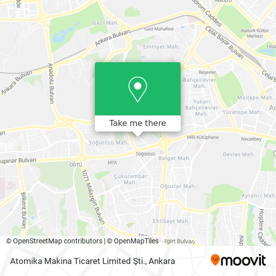 Atomika Makina Ticaret Limited Şti. map
