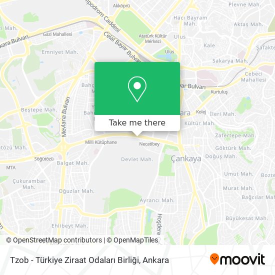 Tzob - Türkiye Ziraat Odaları Birliği map