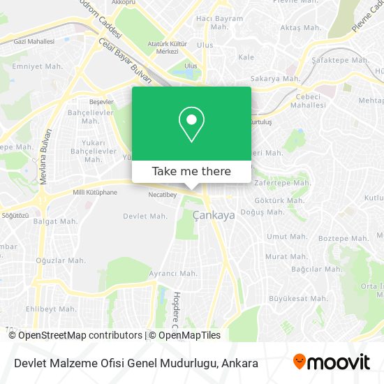 Devlet Malzeme Ofisi Genel Mudurlugu map