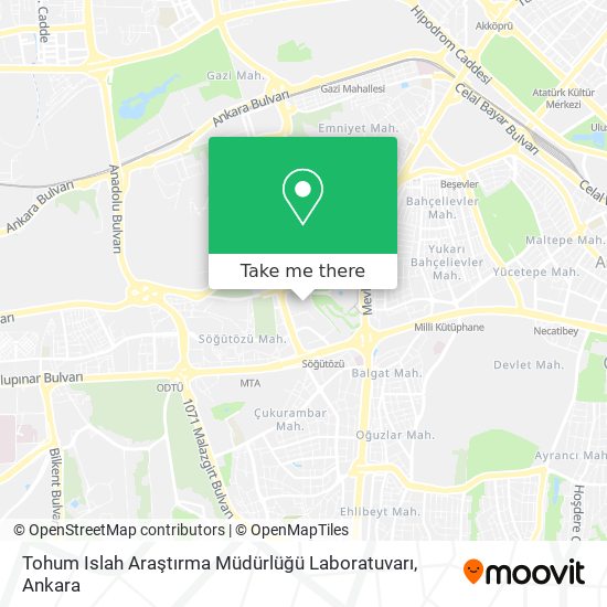 Tohum Islah Araştırma Müdürlüğü Laboratuvarı map