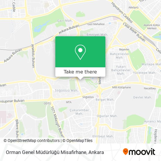 Orman Genel Müdürlüğü Misafirhane map