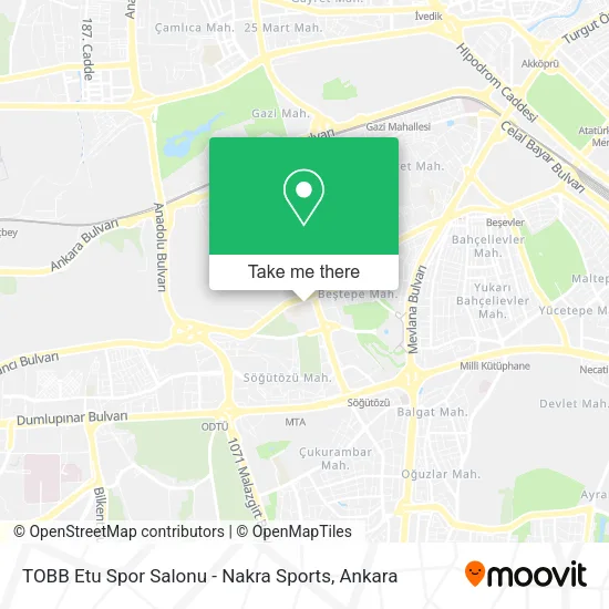TOBB Etu Spor Salonu - Nakra Sports map