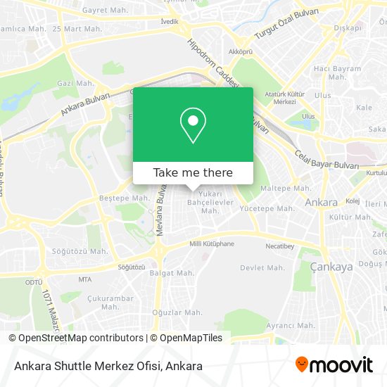 Ankara Shuttle Merkez Ofisi map