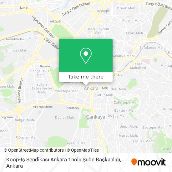 Koop-İş Sendikası Ankara 1nolu Şube Başkanlığı map
