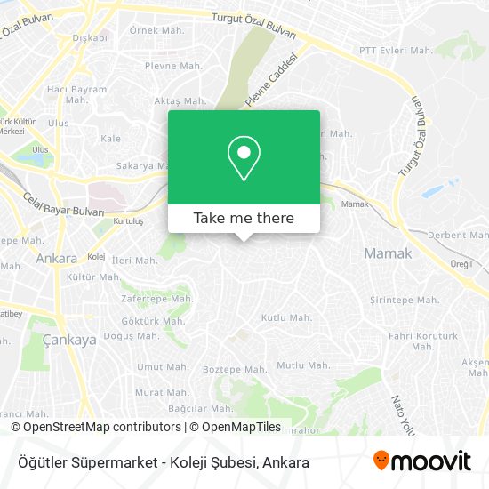 Öğütler Süpermarket - Koleji Şubesi map