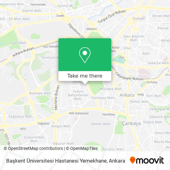 Başkent Üniversitesi Hastanesi Yemekhane map