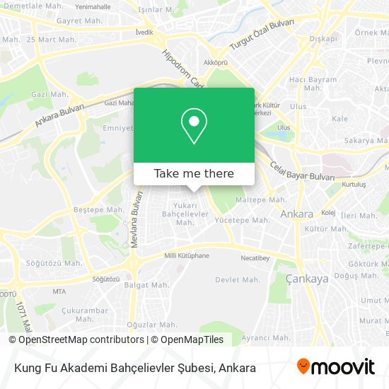 Kung Fu Akademi Bahçelievler Şubesi map