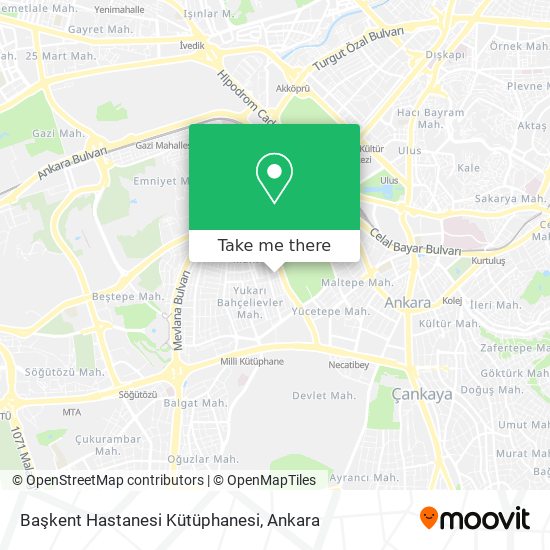 Başkent Hastanesi Kütüphanesi map
