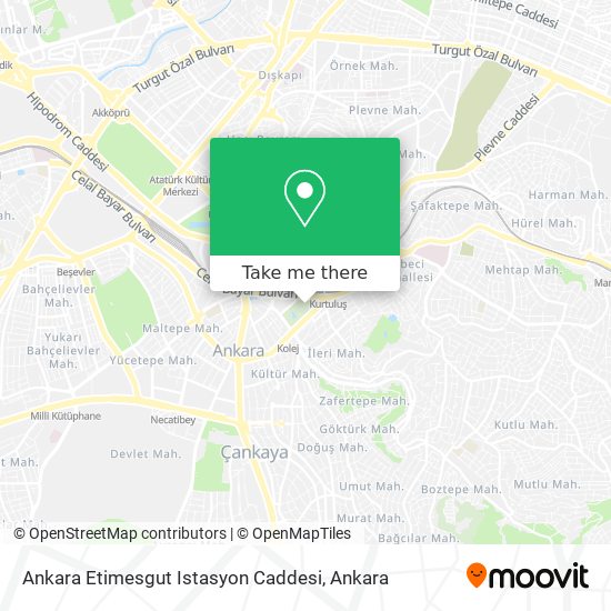 Ankara Etimesgut Istasyon Caddesi map