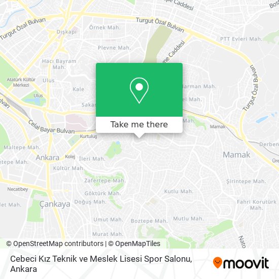 Cebeci Kız Teknik ve Meslek Lisesi Spor Salonu map