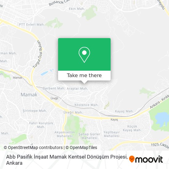 Abb Pasifik İnşaat Mamak Kentsel Dönüşüm Projesi map