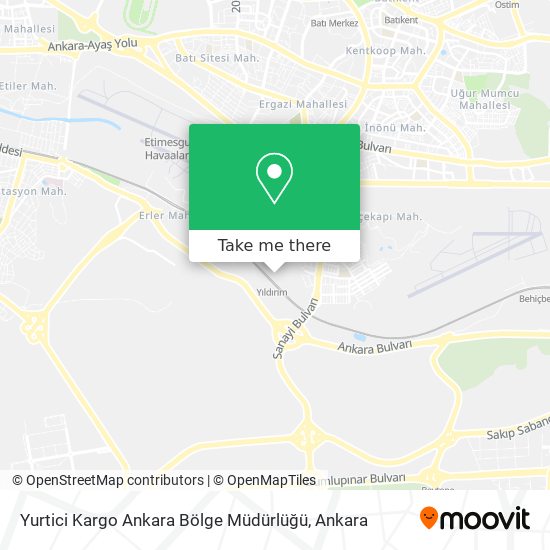 Yurtici Kargo Ankara Bölge Müdürlüğü map
