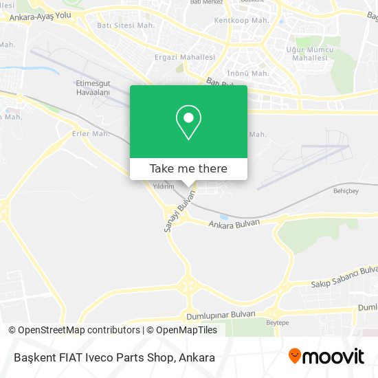 Başkent FIAT Iveco Parts Shop map