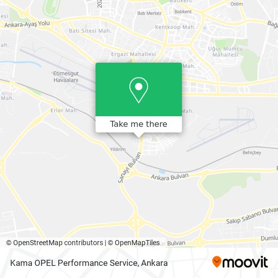 Kama OPEL Performance Service map