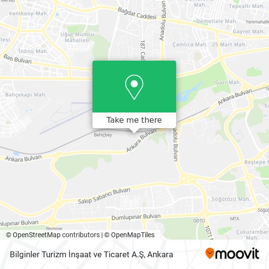 Bilginler Turizm İnşaat ve Ticaret A.Ş map