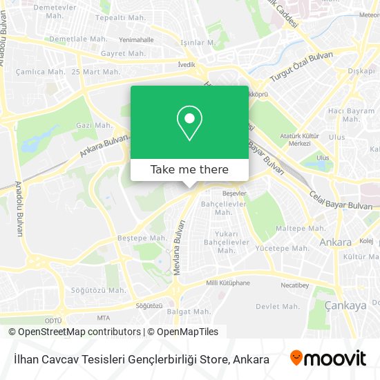 İlhan Cavcav Tesisleri Gençlerbirliği Store map
