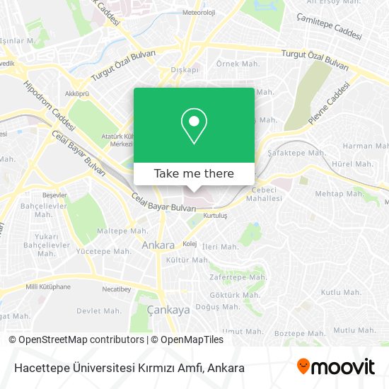 Hacettepe Üniversitesi Kırmızı Amfi map