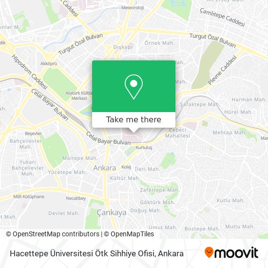 Hacettepe Üniversitesi Ötk Sihhiye Ofisi map