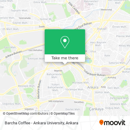 Barcha Coffee - Ankara University map
