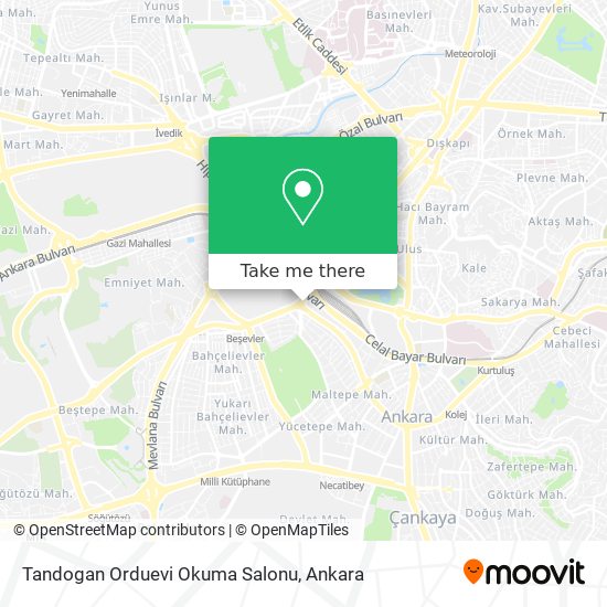 Tandogan Orduevi Okuma Salonu map