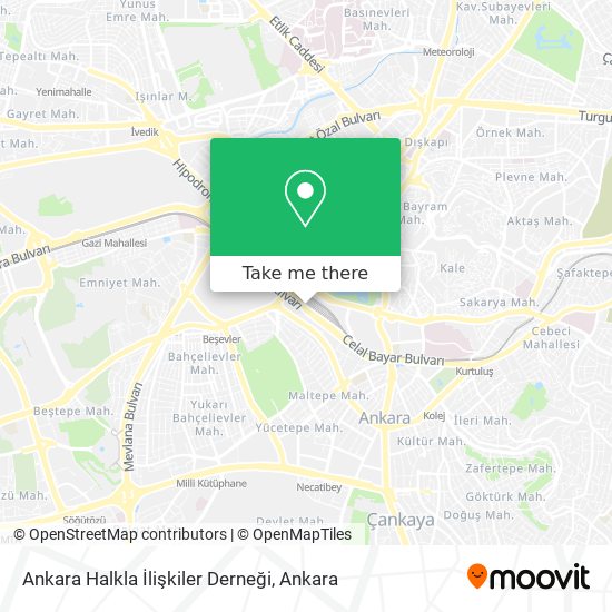 Ankara Halkla İlişkiler Derneği map
