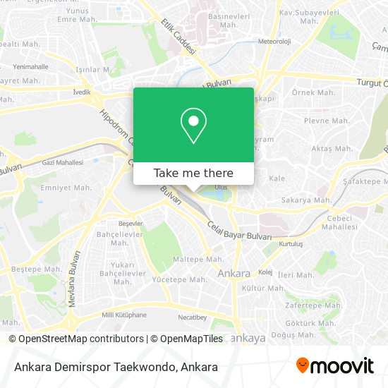 Ankara Demirspor Taekwondo map