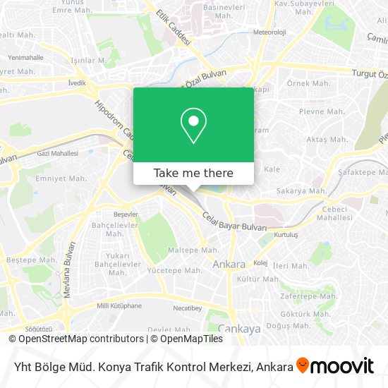 Yht Bölge Müd. Konya Trafik Kontrol Merkezi map