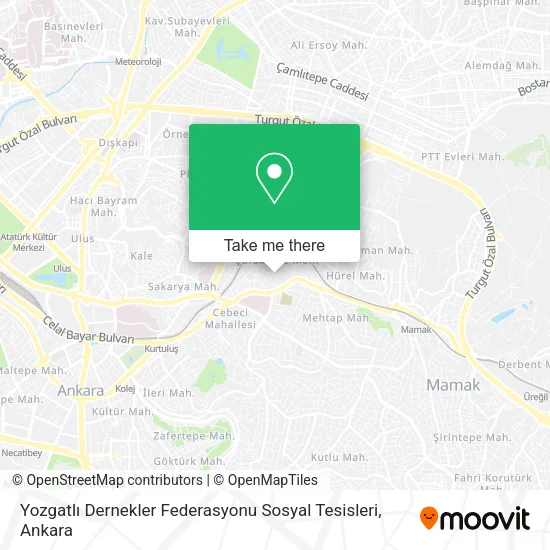 Yozgatlı Dernekler Federasyonu Sosyal Tesisleri map