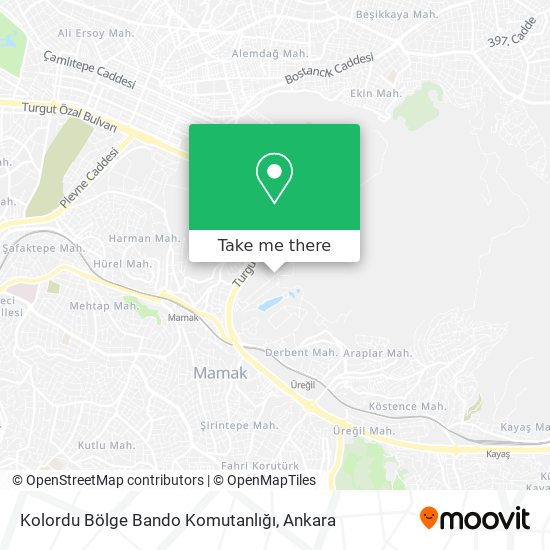 Kolordu Bölge Bando Komutanlığı map