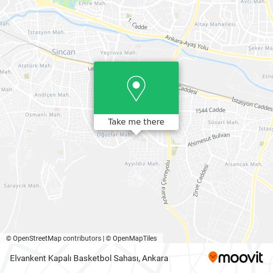 Elvankent Kapalı Basketbol Sahası map