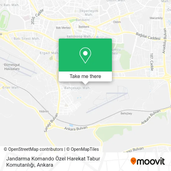 Jandarma Komando Özel Harekat Tabur Komutanlığı map