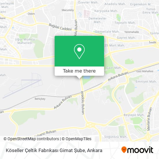 Köseller Çeltik Fabrıkası Gimat Şube map