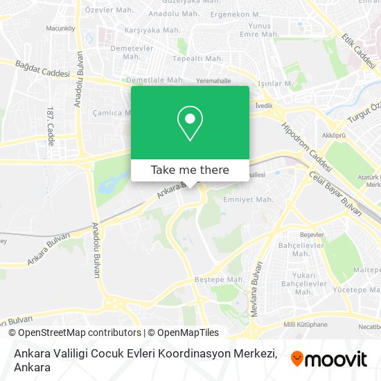 Ankara Valiligi Cocuk Evleri Koordinasyon Merkezi map