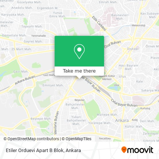 Etiler Orduevi Apart B Blok map